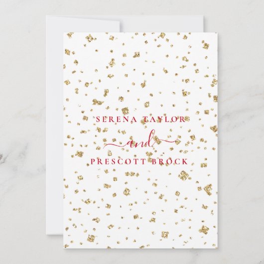 レッドラブバラ結婚式招待状 招待状 (裏面)