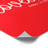 レッドラブフェイスミニマル引用文 ポスター (角)