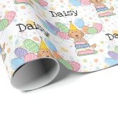 レッドラブラドールドッグ誕生日 ラッピングペーパー (ロールコーナー)