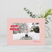 レッドラベル シングルフォト フラット ホリデーカード (スタンド正面)