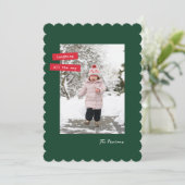 レッドラベル シングルフォト フラット ホリデーカード (スタンド正面)