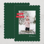 レッドラベル シングルフォト フラット ホリデーカード (正面/裏面)