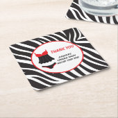 レッドランジェリーパーティー感謝祭 スクエアペーパーコースター (アングル)