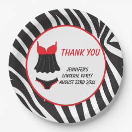 レッドランジェリーパーティー感謝祭 ペーパープレート