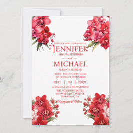 レッドランズウィンターサマー結婚式招待状 招待状