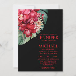 レッドランズウィンターサマー結婚式招待状 招待状