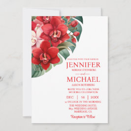 レッドランズウィンターサマー結婚式招待状 招待状