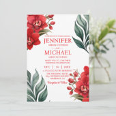 レッドランズウィンターサマー結婚式招待状 招待状 (スタンド正面)