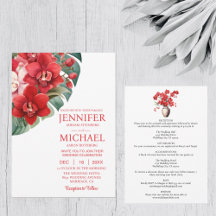 レッドランズウィンターサマー結婚式招待状