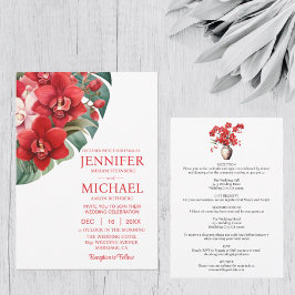 レッドランズウィンターサマー結婚式招待状 招待状