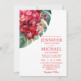 レッドランズウィンターサマー結婚式招待状 招待状