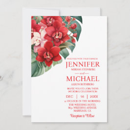 レッドランズウィンターサマー結婚式招待状 招待状