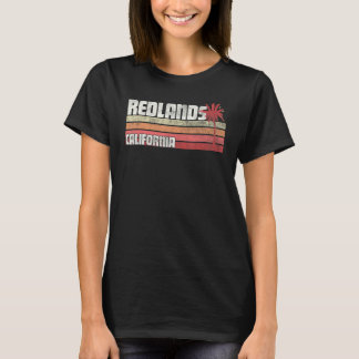 レッドランズ カリフォルニア レトロ 70年代 80年代 ビーチ ヤシの木 Tシャツ