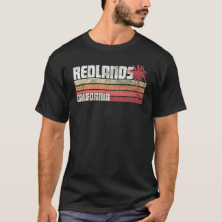 レッドランズ カリフォルニア レトロ 70年代 80年代 ビーチ ヤシ Tシャツ