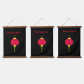 レッドランタンぶら下がったのタペストリー 吊り下げ型タペストリー (トリプル)