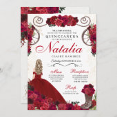 レッドランチェロプリンセスキンセアニェラ 招待状 (正面/裏面)