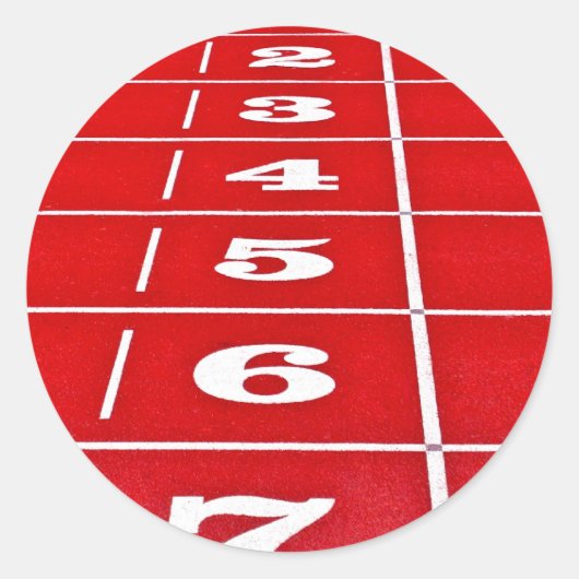 レッドランニングのTrack Stickers ラウンドシール (正面)