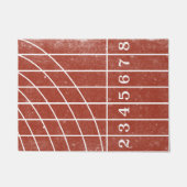 レッドランニングスタイルトラック動揺してドアマット ドアマット (正面)