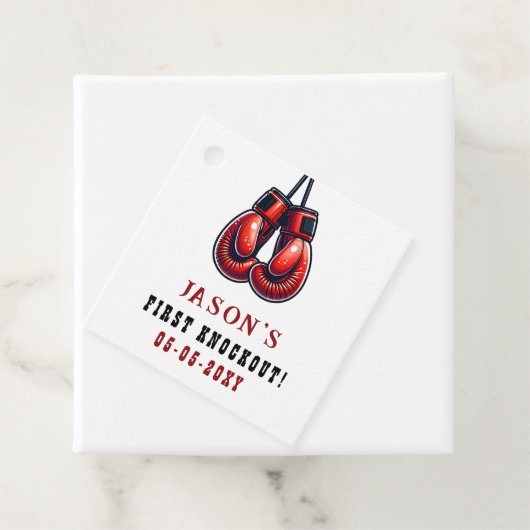 レッドランブルファーストノックアウトボクシング誕生日 フェイバータグ (インサイチュ)