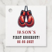 レッドランブルファーストノックアウトボクシング誕生日 フェイバータグ (正面)