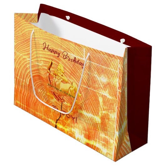 レッドラージ射手座誕生日 ラージペーパーバッグ (正面アングル)