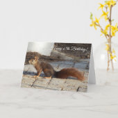 レッドリスパーソナライズされたル65誕生日 カード (黄色い花)