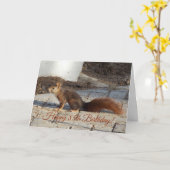 レッドリスパーソナライズされたル85誕生日 カード (黄色い花)