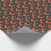 レッドリス&アコランズバックヤードオータム誕生日 ラッピングペーパー (角)