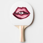 レッドリップキスハート 卓球ラケット (正面)