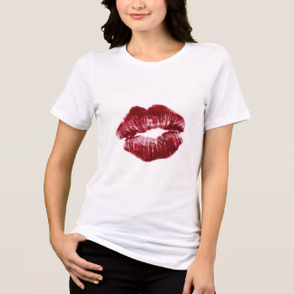 レッドリップキスマークバディー美学Tシャツ トライブレンドTシャツ