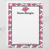 レッドリップキスリップスティック&美しいディストリビューターカスタム レターヘッド (正面/裏面)