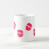 レッドリップキス口紅キスバレンタインデー愛 コーヒーマグカップ (中央)