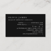 レッドリップスティックメイクアップアーティスト化粧品美しいサロン 名刺 (裏面)