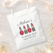 レッドリップスティック爪、 ネイルポーランドメイクアップバチェロレッテ フェイバーバッグ (クリップ留めされた状態)