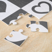 レッドリップパズルリングや輪-ハート ジグソーパズル (側面)