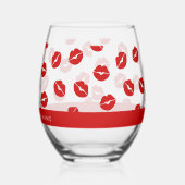 レッドリップパターカスタムン事業名レディ ステムなしワイングラス (左)