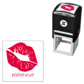 レッドリップパーソナライズされた文字 セルフインキングスタンプ (インサイチュ)