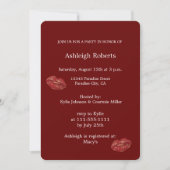 レッドリップブライダルシャワー 招待状 (正面)