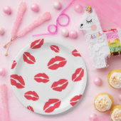 レッドリッププリント紙プレート ペーパープレート (パーティー)