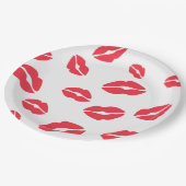 レッドリッププリント紙プレート ペーパープレート (アングル)