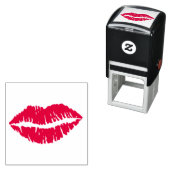 レッドリップリップスティックキスラブバレンタインズデイスタンプ セルフインキングスタンプ (インサイチュ)
