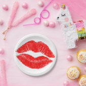 レッドリップリップスティックリップステインメイクアップ美しい ペーパープレート (パーティー)