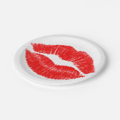 レッドリップリップスティックリップステインメイクアップ美しい ペーパープレート (アングル)