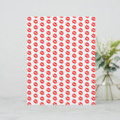 レッドリップ口紅パターンスクラップブック紙 (スタンド正面)