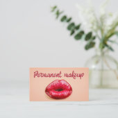 レッドリップ常設メイクアップアーティスト眉&リップ 名刺 (スタンド正面)