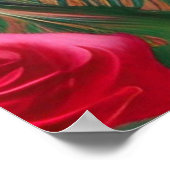 レッドリップ&バラピーコック抽象芸術 ポスター (角)