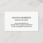 レッドリップ・ミニマリストのメイクアップアーティスト 名刺 (裏面)