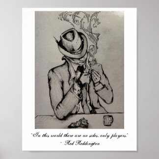レッドリディントンスケッチポスター ポスター