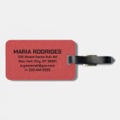 レッドリネンテクテ ラゲッジタグ (裏面横)