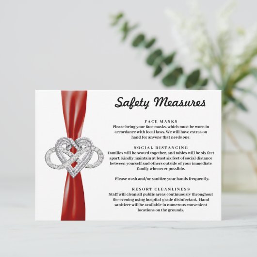 レッドリボンインフィニティハート安全対策 エンクロージャーカード (スタンド正面)